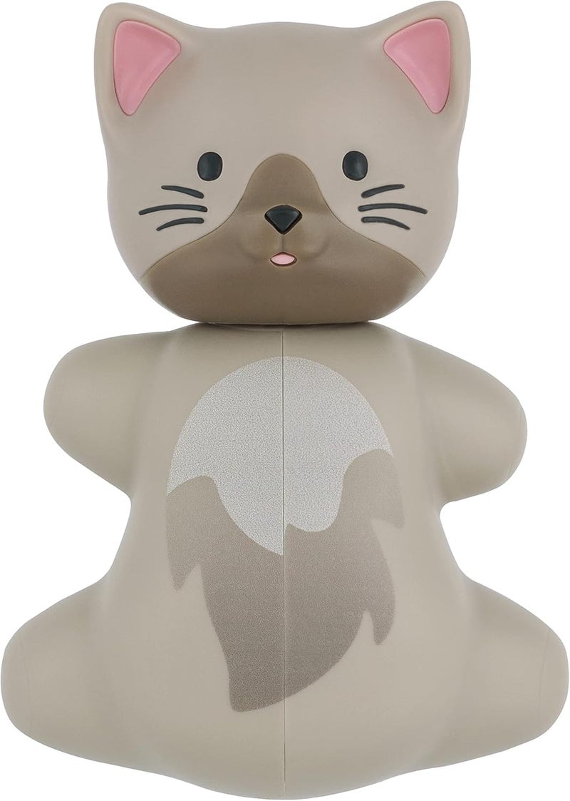 Flipper Hygienic Kids Toothbrush Holder with Suction Cups, High Quality & Patented Design, One Touch Open & Close, For Home or Travel, Made in Malaysia, Fun Animal Cat, 3Y+ - Image 4