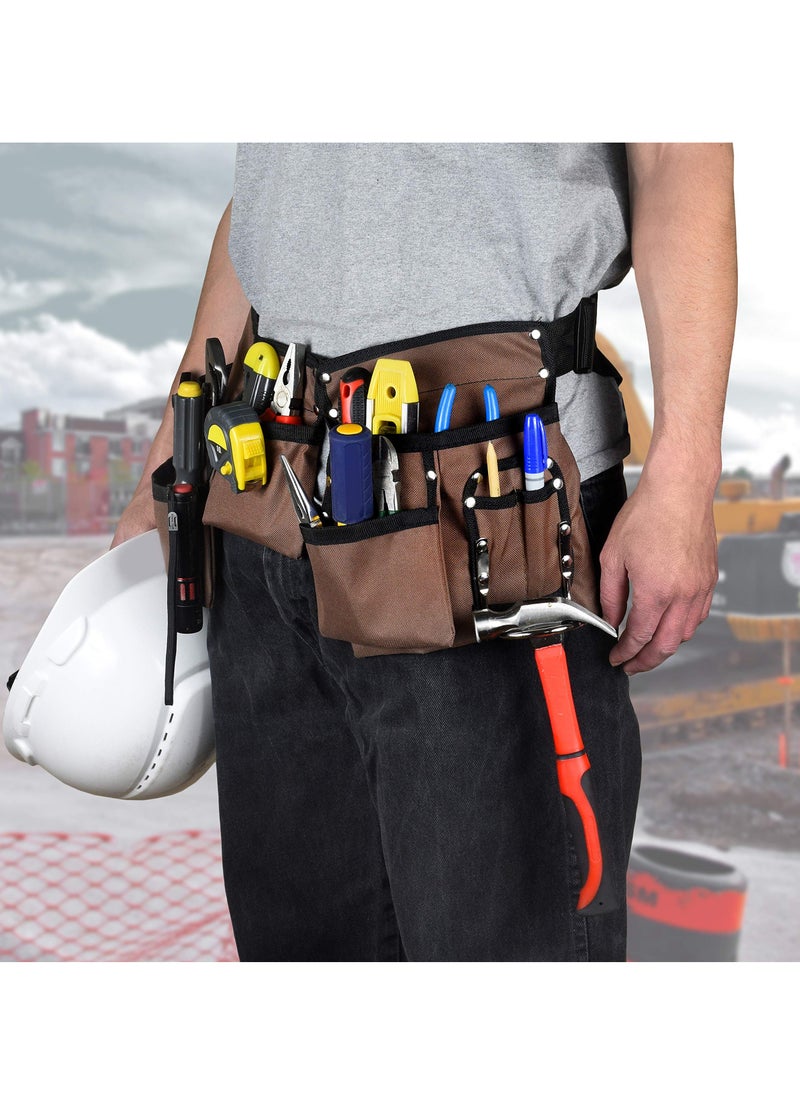 Tool Belt,11 Pocket Brown and Black Heavy Duty Construction Tool Belt, with Poly Web Belt Quick Release Buckle Adjustable Tool Pouch for Electrician,Carpenter,Construction - pzsku/Z68D54CAE50518BC769C2Z/45/_/1686282536/e0f5d75c-eb58-482d-ac62-8bffed23c27f