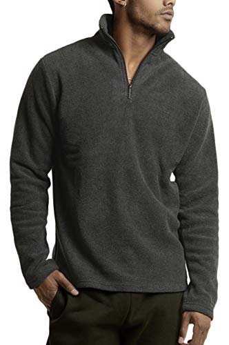 Knocker Men's Polar Fleece Quarter Zip Pullover (S, Charcoal) - Image 3