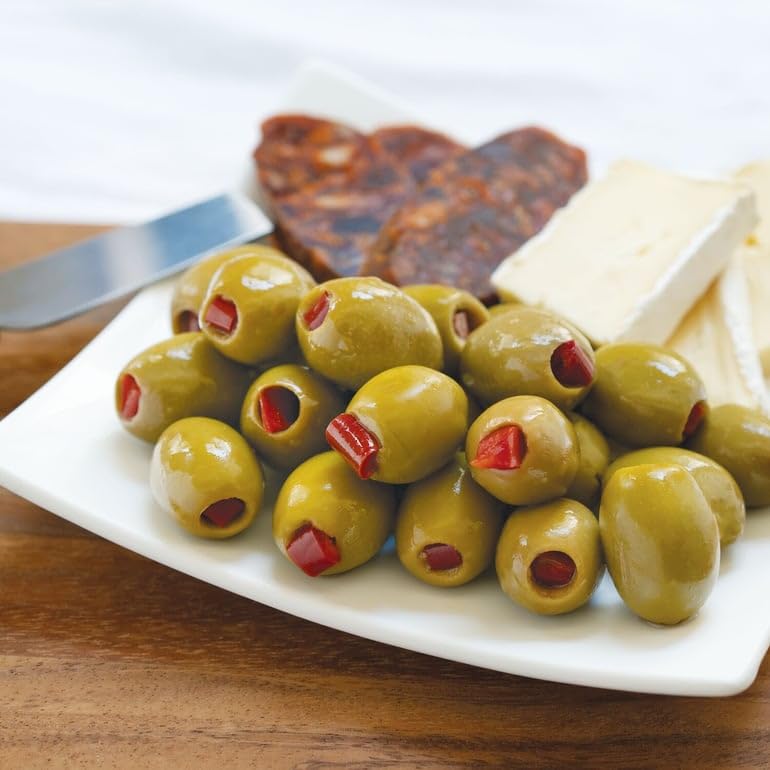DIVINA Red-Pepper-Stuffed Olives, 13.4 oz, 1-Pack - Image 3