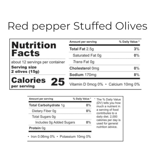 DIVINA Red-Pepper-Stuffed Olives, 13.4 oz, 1-Pack - Image 2