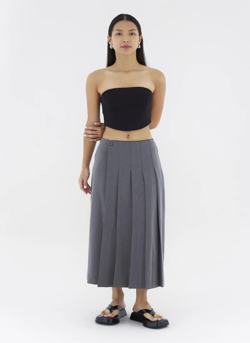 ذا اديتورز ماركت Mayce Mid-Rise Pleated Skirt