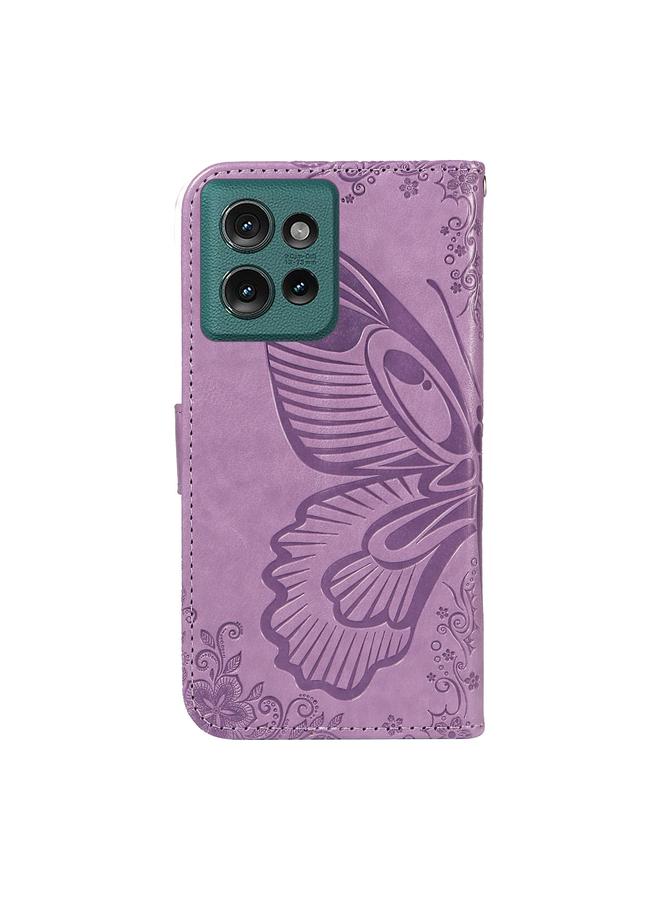 S-TOP Case For Motorola Edge 50 5G Swallowtail Butterfly Embossed Leather Phone Case - Image 3