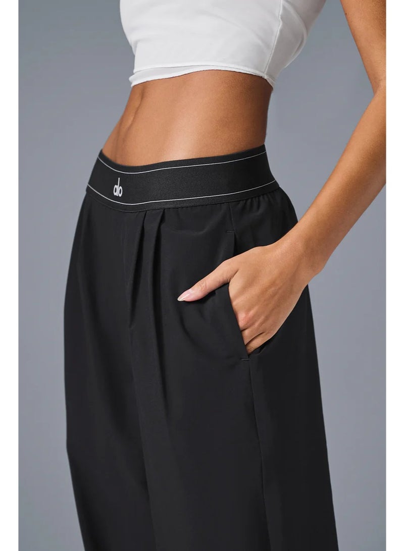 ALO black high-waisted wide-leg pants - Image 2