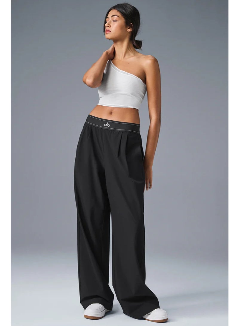 ALO black high-waisted wide-leg pants - Image 3