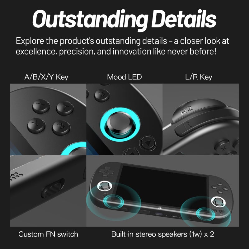 Handheld Game Console: 5-inch 720×1280 IPS Full Lamination Screen - Pre-installed Emulator System With 64GB Storage And TF Card Expansion Up To 256GB Retro Gaming Device For Portable Retro Gaming Enth - Image 4