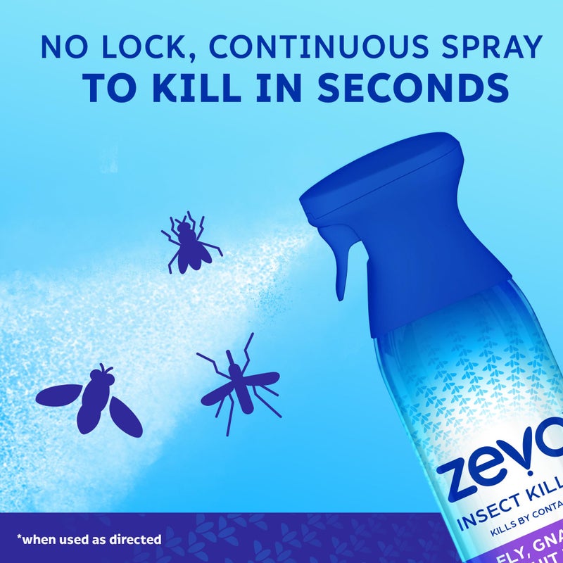Zevo Flying Insect Killer Spray - Bug Spray for Home Use - Versatile Gnat, Mosquito, Fruit Fly Killer & More - with Rosemary & Cornmint Oil - for Indoor & Outdoor Use (3 Bottles) - Image 4