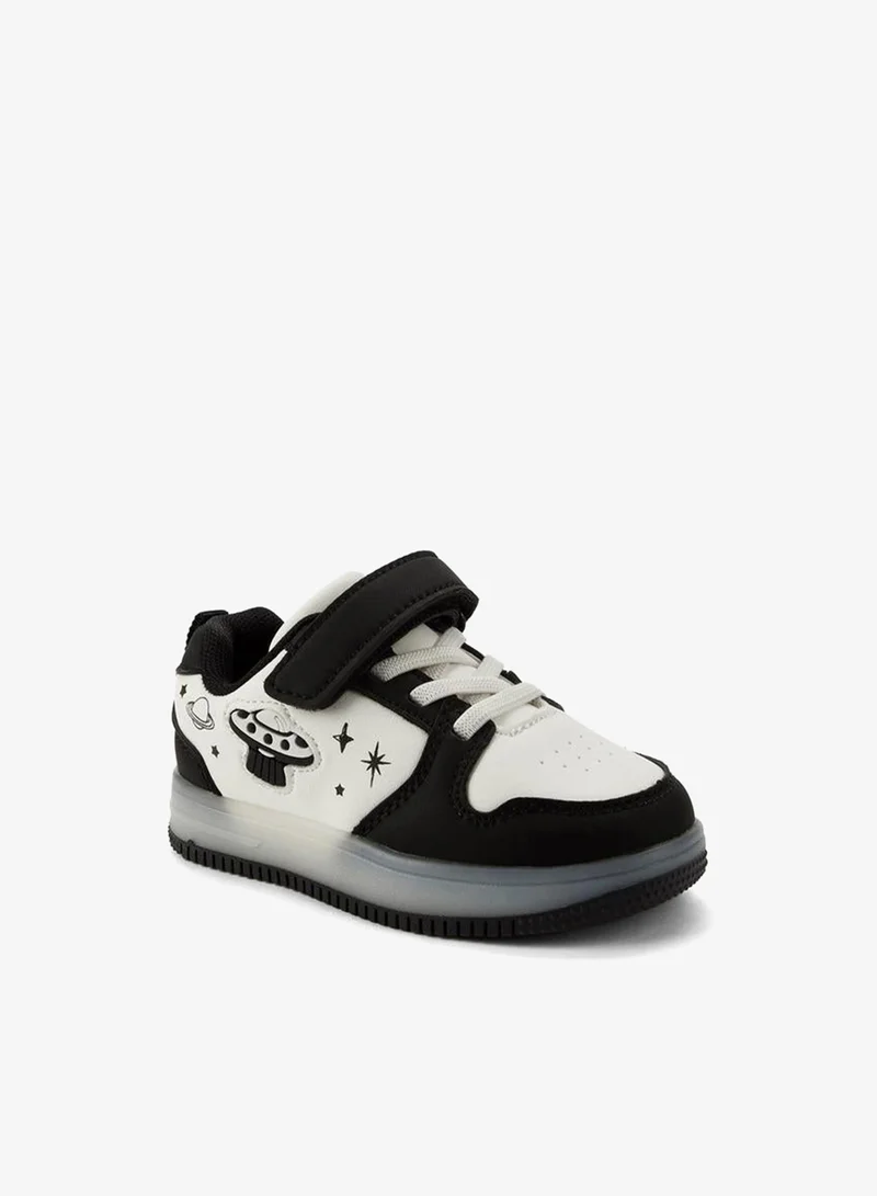 JUNIORS Boys Hook & Loop Light-Up Ankle Sneakers