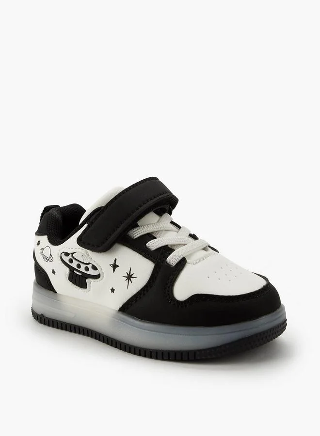 JUNIORS Boys Hook & Loop Light-Up Ankle Sneakers