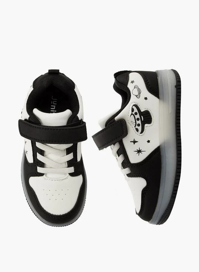 JUNIORS Boys Hook & Loop Light-Up Ankle Sneakers