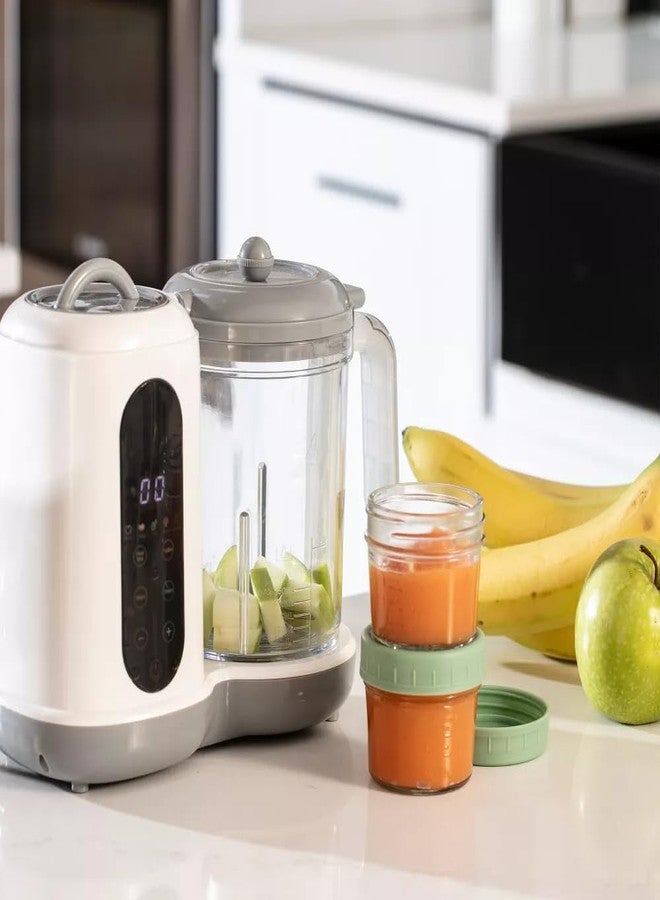 سبريك عبوات زجاجية لتخزين طعام الأطفال، عبوة من 12 قطعة، سعة 4 أونصات، قابلة لإعادة الاستخدام، مع أغطية، خالية من مادة BPA، مانعة للتسرب، آمنة للاستخدام في المجمد والميكروويف وغسالة الصحون. - Image 4