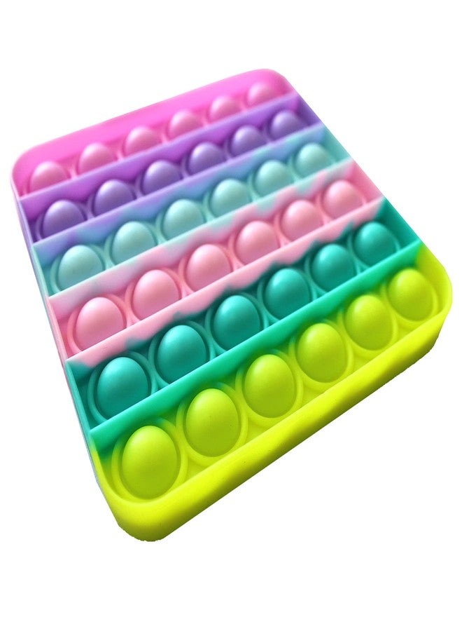 KBV Fidget Push Toy Stress Reliever Soft Silicone Pop Its Toy for Kids, Adults, Special Needs Autism Children (Square Light) - Image 3