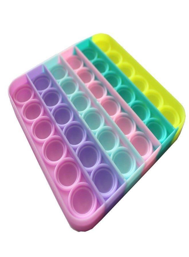KBV Fidget Push Toy Stress Reliever Soft Silicone Pop Its Toy for Kids, Adults, Special Needs Autism Children (Square Light) - Image 2