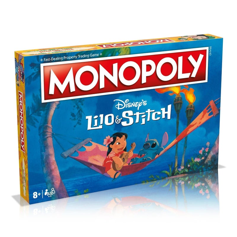 Winning Moves Disney Lilo and Stitch Monopoly Board Game, Embark on an Out of This World Journey with Lilo, Stitch, Nani, Jumba and Many More, Gift for Ages 8 Plus, Blue - Packaging May Vary - Image 2