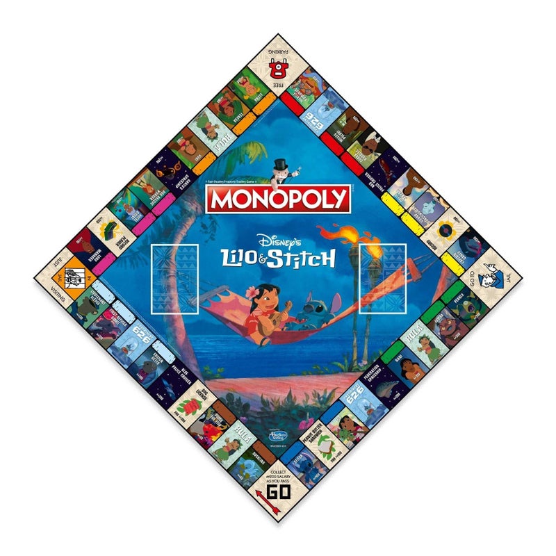Winning Moves Disney Lilo and Stitch Monopoly Board Game, Embark on an Out of This World Journey with Lilo, Stitch, Nani, Jumba and Many More, Gift for Ages 8 Plus, Blue - Packaging May Vary - Image 3