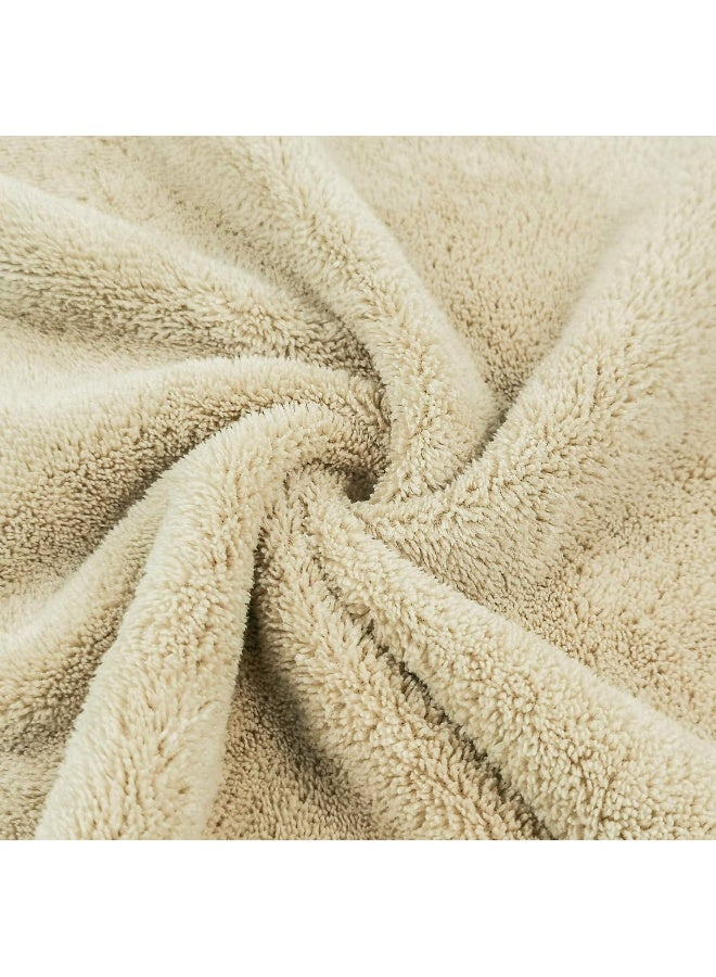 Kyapoo Baby Washcloths 12 Pack 12x12 Inches Microfiber Coral Fleece Extra Absorbent and Soft for Newborns, Infants and Toddlers-Brown - Image 4