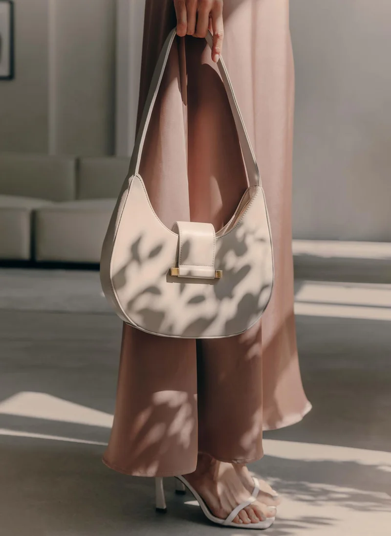 Lichi  Semi-circular bag with wide shoulder strap for Women | Best Price UAE