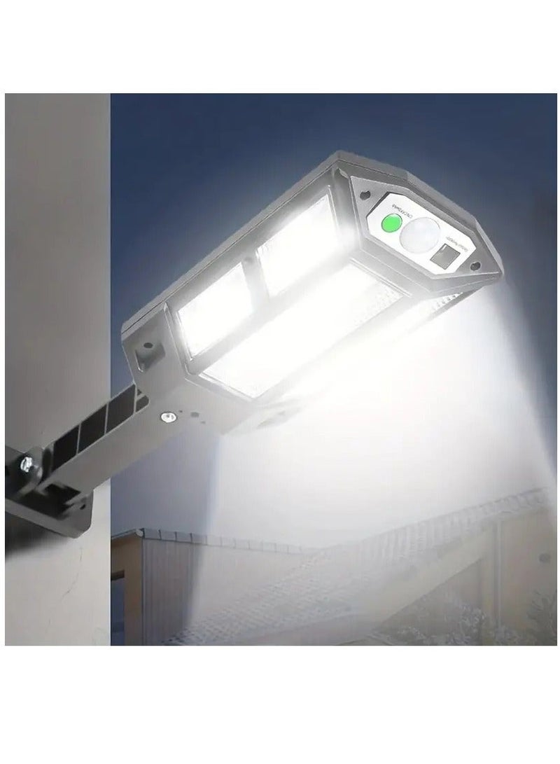 عربست مصباح حائط يعمل بالطاقة الشمسية LED فائق السطوع 6500 كلفن، مستشعر حركة IP65، 3 أوضاع إضاءة، مصباح أمان للحديقة الخارجية وساحة الشارع مع بطارية - Image 1