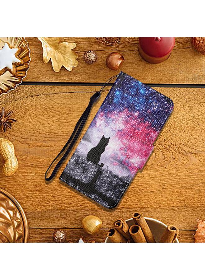 S-TOP Case For Samsung Galaxy S24 Ultra 5G Colored Drawing Pattern Leather Phone Case - Image 2