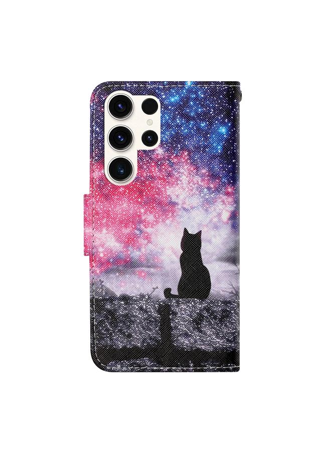 S-TOP Case For Samsung Galaxy S24 Ultra 5G Colored Drawing Pattern Leather Phone Case - Image 4