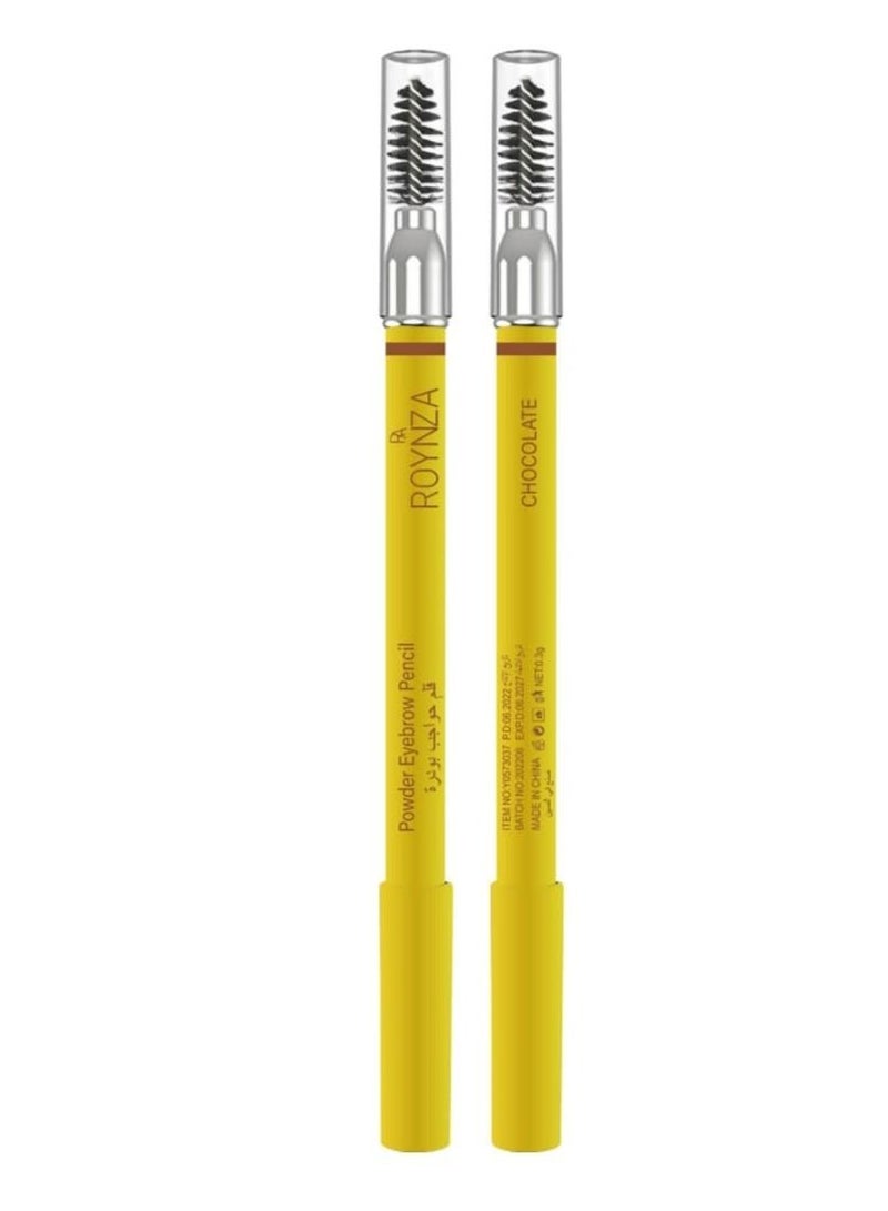 ROYNZA Eyebrow Pencil chocolate powder 2pcs  - Image 1