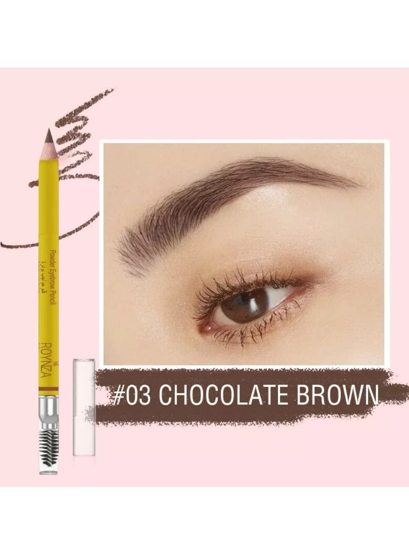 ROYNZA Eyebrow Pencil chocolate powder 2pcs  - Image 3