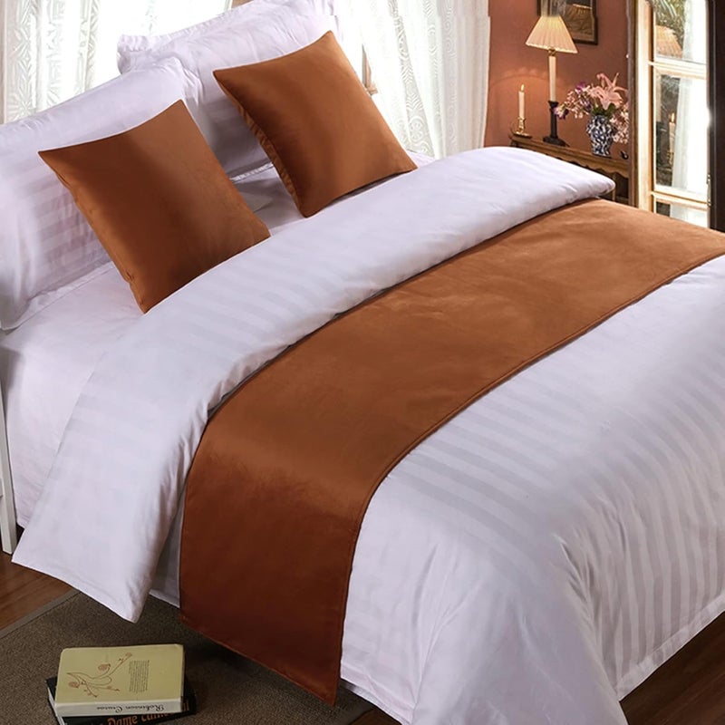 Bed Runners King Size Velvet for Foot of Bed Bed End Towel Cover Bedding Protection Bedspread Throw Decor Bed Scarf for Hotel Bedroom 240x50cm - Image 1