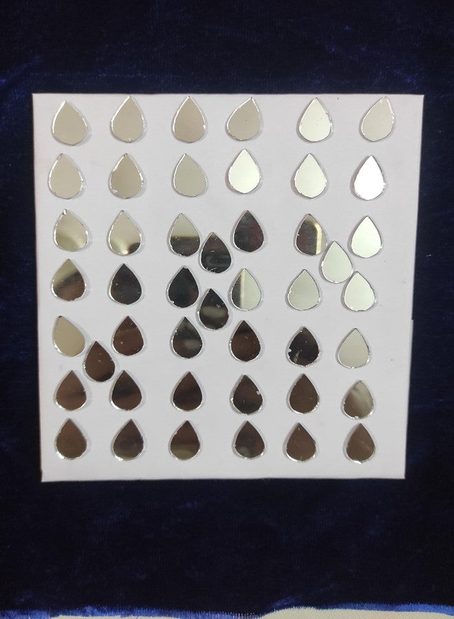 Manrav Leaf Mirror Hair Accessories for Wedding and Parties Hairstyle Design Tools For Women And Girls - No Stick On Or Glue Added (48 Pc) (colour6) - Image 3