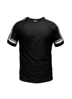 Sanabul  Sanabul Core Short Sleeve Rash Guard – Quick Dry Compression Shirt for Men Black/White, LARGE  - Image 1