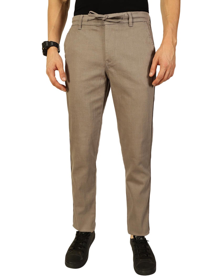 Thomas Scott Men's Mid-Rise Cotton Linen Smart Chino Trouser (Grey, 36) - Image 1