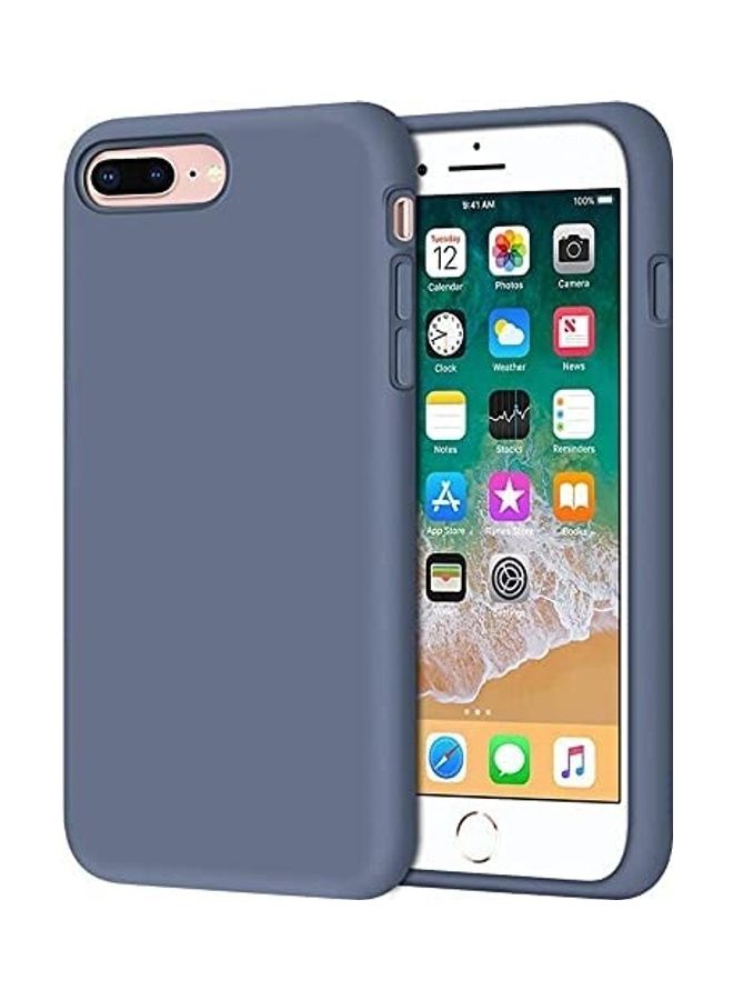 ICS Luxury Soft Liquid Silicone case Shockproof Drop Protection Cover For Apple iPhone 7 Plus Blue - Image 1