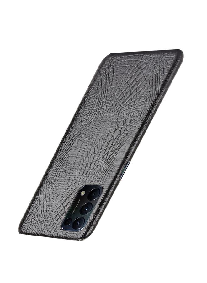 اس-توب جراب لهاتف OPPO Reno5 5G / Find X3 Lite مقاوم للصدمات من جلد التمساح PC + جراب PU - Image 3