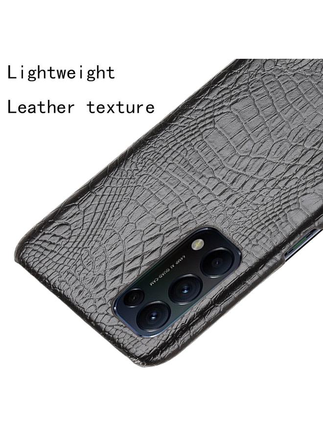 اس-توب جراب لهاتف OPPO Reno5 5G / Find X3 Lite مقاوم للصدمات من جلد التمساح PC + جراب PU - Image 5
