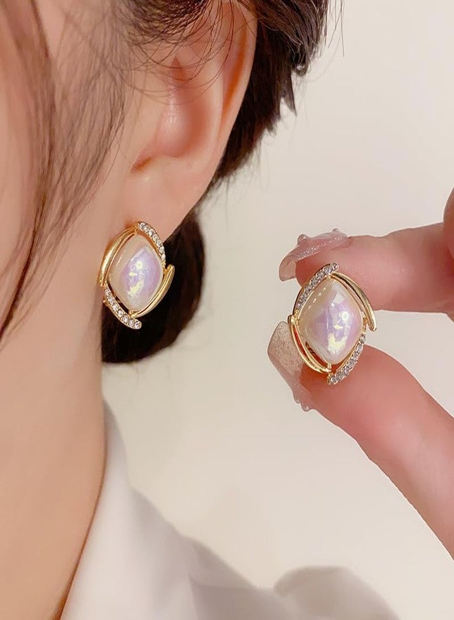 AMAAL Golden Pearl Earrings Set for Women | Elegant Round Stud Ear Rings | Stylish Jewellery for Woman & Girls | Lightweight Gold Plated Pearl Earrings | Fashion Accessories Gift for Her 176 - Image 3