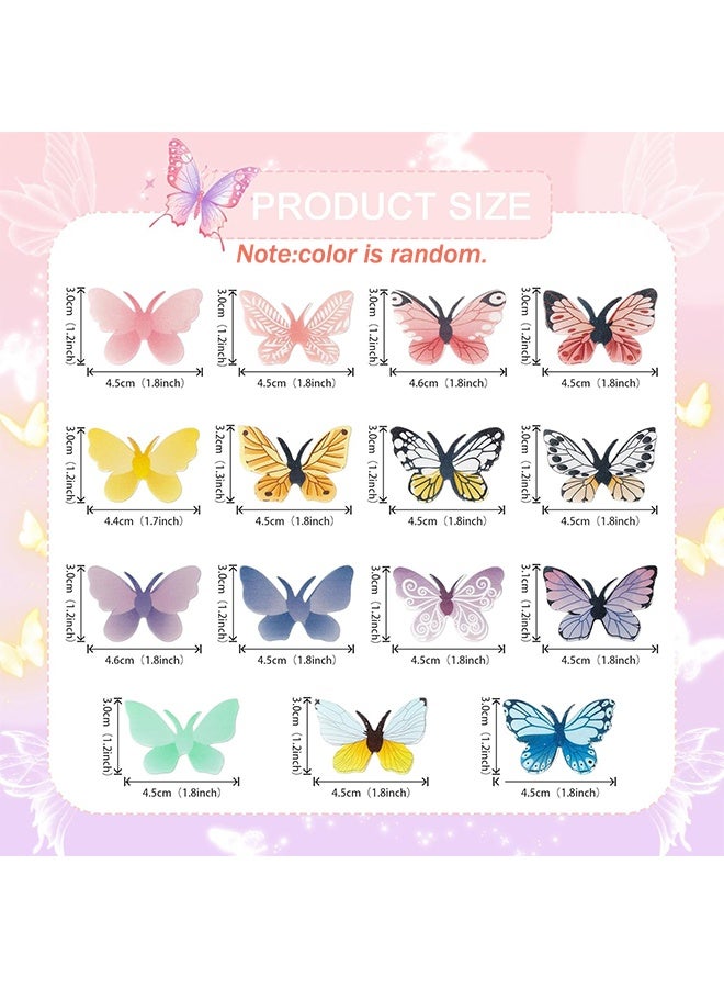 72 Pieces Wafer Butterfly Stickers Watercolor Cake Toppers for Party Baking Decoration Food Safe DIY Cupcake Decor(Random Colors) - Image 5
