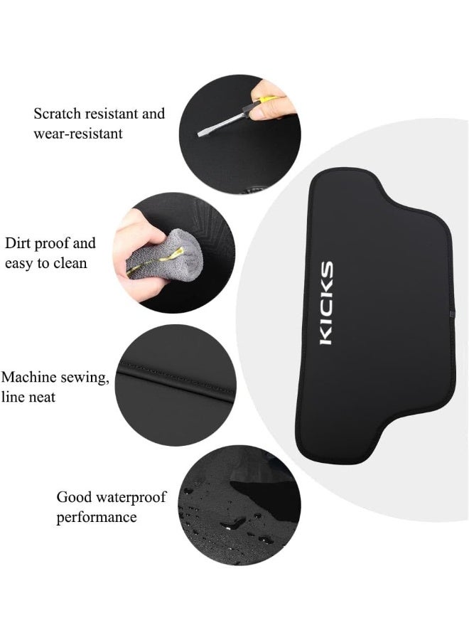 XITER 2Pcs Leather Car Seat Back Protectors Kids Kick Mats Waterproof Backseat Covers for Nissan Kicks 2018-2024 Interior Accessories (Black) - Image 4
