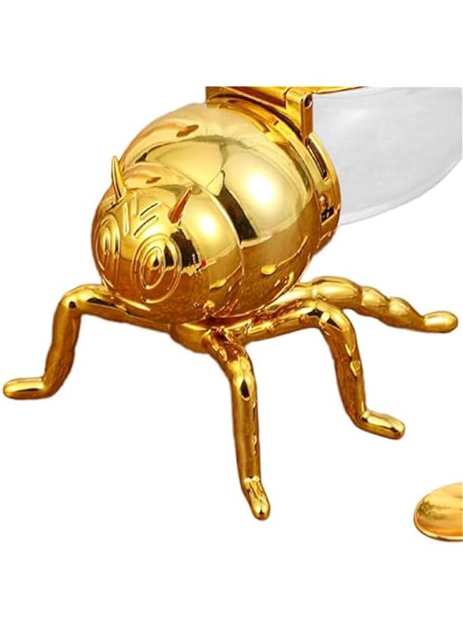 Bee Shaped Honey Jar Sugar Pots with Spoon, Modern Decorative Condiment Pot for Home Store Honey Syrup Housewarming Gift, Gold Rose - Image 5