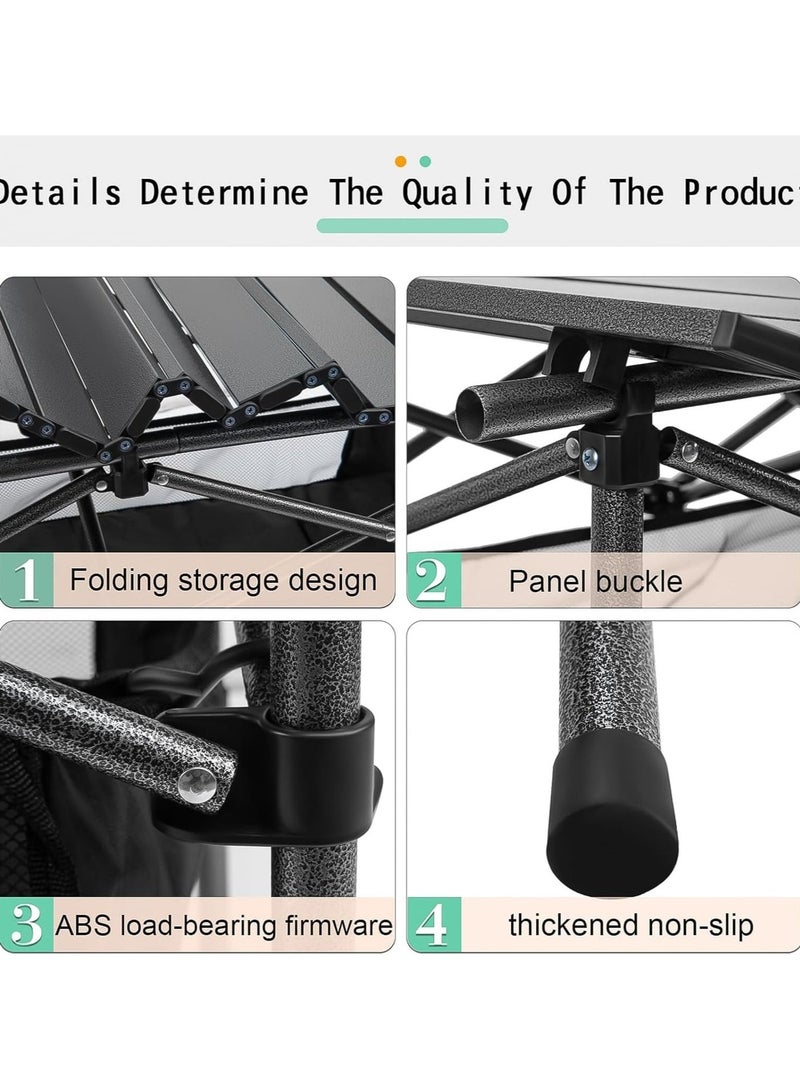 WALALLA Foldable Table, Folding Camping Table, Roll-Top Table w/Mesh Bag, Roll-up Table with Mesh Storage Organizer and Carry Bag, Folding Beach Table for Camping, Beach, Picnic, BBQ - Image 3