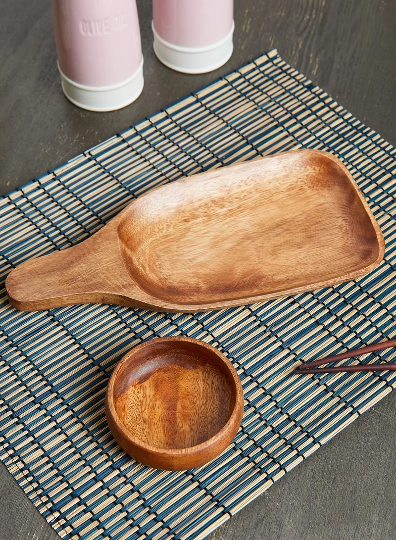 Premier Kora Acacia Paddle Dish Wooden Serving Set