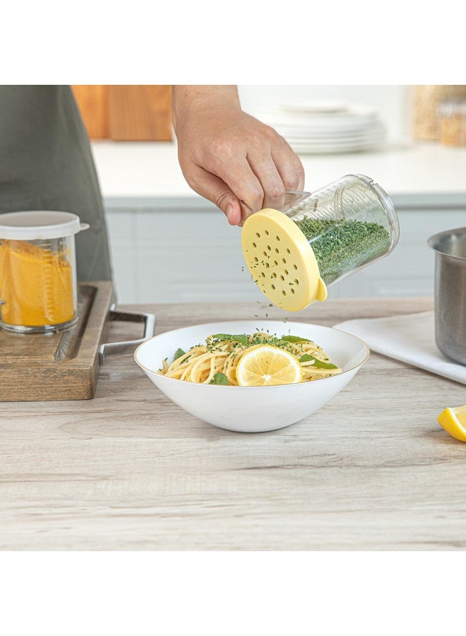 Restaurantware مطحنة توابل بلاستيكية شفافة سعة 10 أونصات من رستورانت وير RW - تشمل غطاء مثقوب أصفر مع مقبض - مطحنة توابل من بولي كربونات شفافة للتوابل الخشنة - Image 5