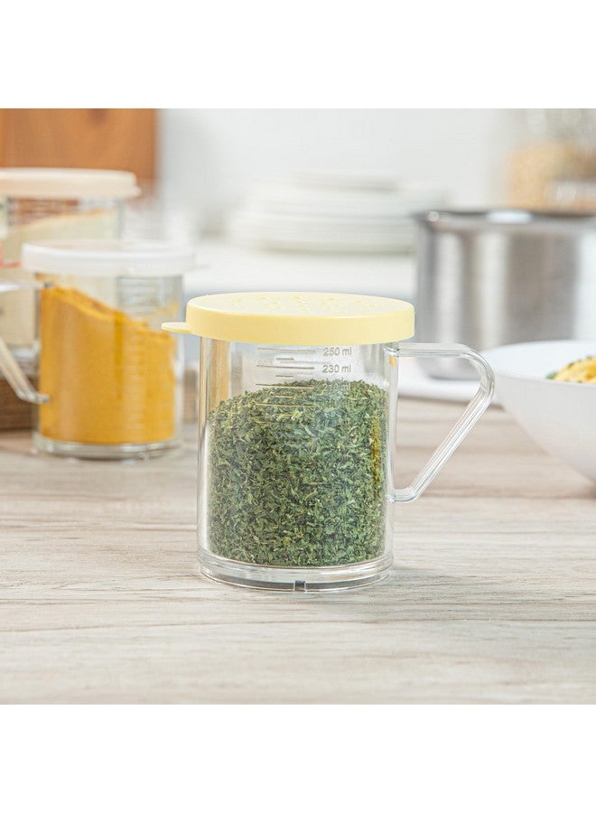 Restaurantware مطحنة توابل بلاستيكية شفافة سعة 10 أونصات من رستورانت وير RW - تشمل غطاء مثقوب أصفر مع مقبض - مطحنة توابل من بولي كربونات شفافة للتوابل الخشنة - Image 3