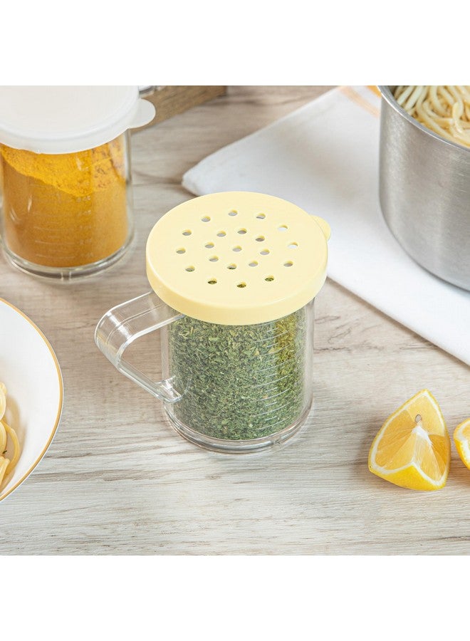 Restaurantware مطحنة توابل بلاستيكية شفافة سعة 10 أونصات من رستورانت وير RW - تشمل غطاء مثقوب أصفر مع مقبض - مطحنة توابل من بولي كربونات شفافة للتوابل الخشنة - Image 4