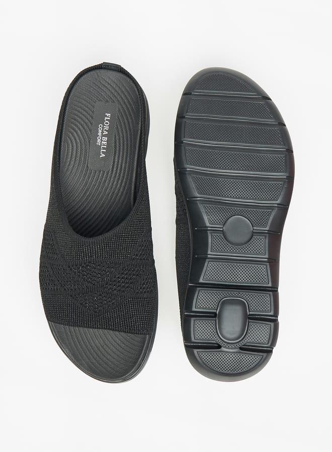 Flora Bella By Shoexpress Women Textured Slide Sandals Ramadan Collection - Image 4