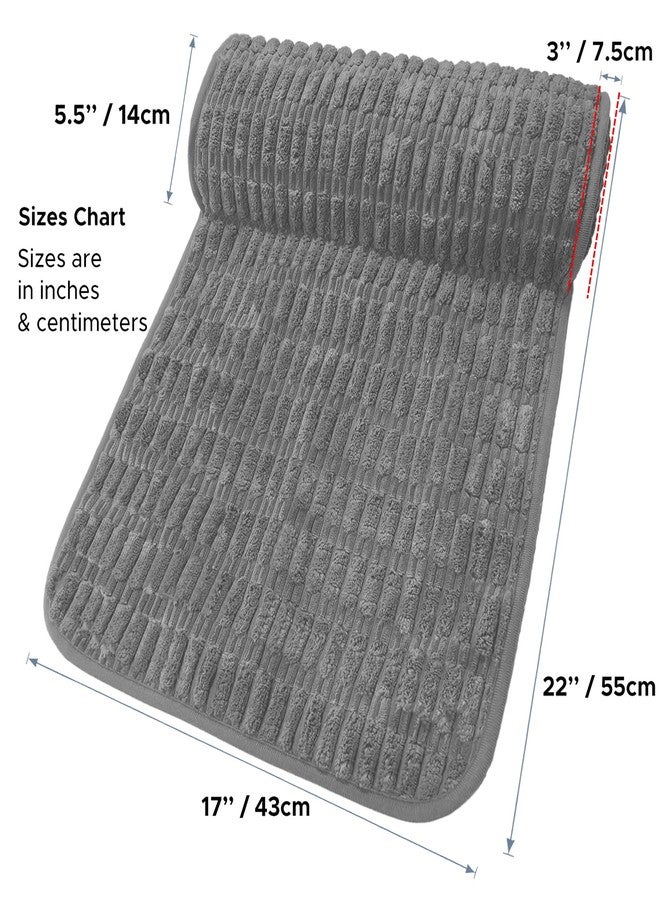 YSYY Memory Foam Headrest Pillow for Neck Pain Relief & Cervical Support - Ergonomic Neck Cushion for Office Chair, Car, Recliner, Sofa - Breathable & Pressure Relief (Gray, 17" W x 2.7" D) - Image 4