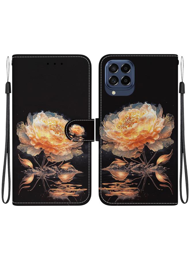 S-TOP Case For Samsung Galaxy M33 5G Crystal Texture Colored Drawing Leather Phone Case - Image 1