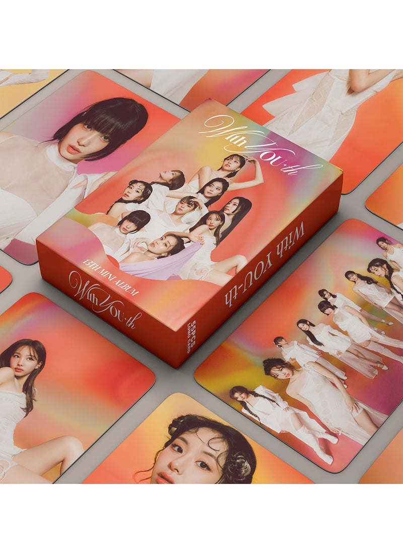 Generic - 55Pcs TWICE With You-th LOMO Cards TWICE Album Mini PhotoCards K-POP Members Collectors Poster 2025 TWICE FAN merchandise - Image 1