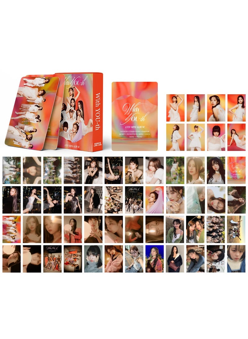 Generic - 55Pcs TWICE With You-th LOMO Cards TWICE Album Mini PhotoCards K-POP Members Collectors Poster 2025 TWICE FAN merchandise - Image 1
