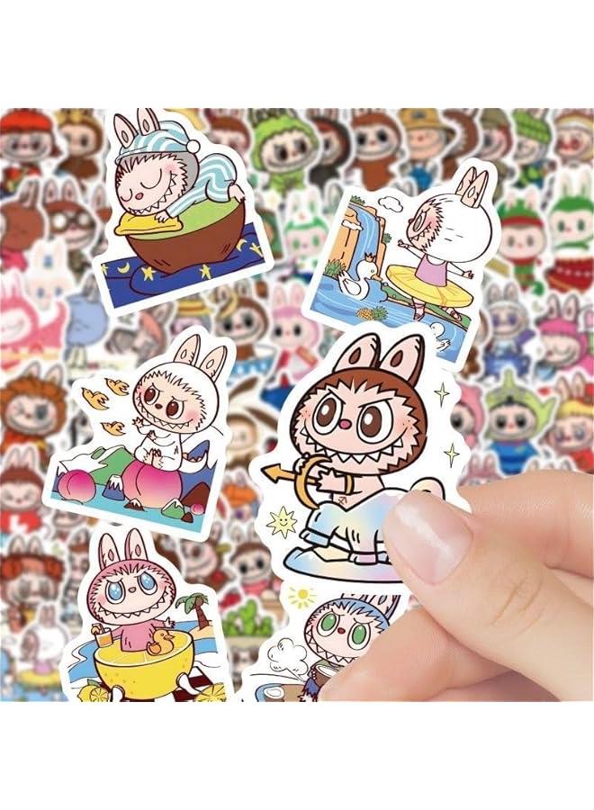 Arabest 160 pcs Waterproof Cartoon Stickers for Labubu, Cool Vinyl Decal for Teen Water Bottler Sticker Adult Waterproof Girl Laptop Skateboard Phone Guitar Bike Travel Case - Image 4