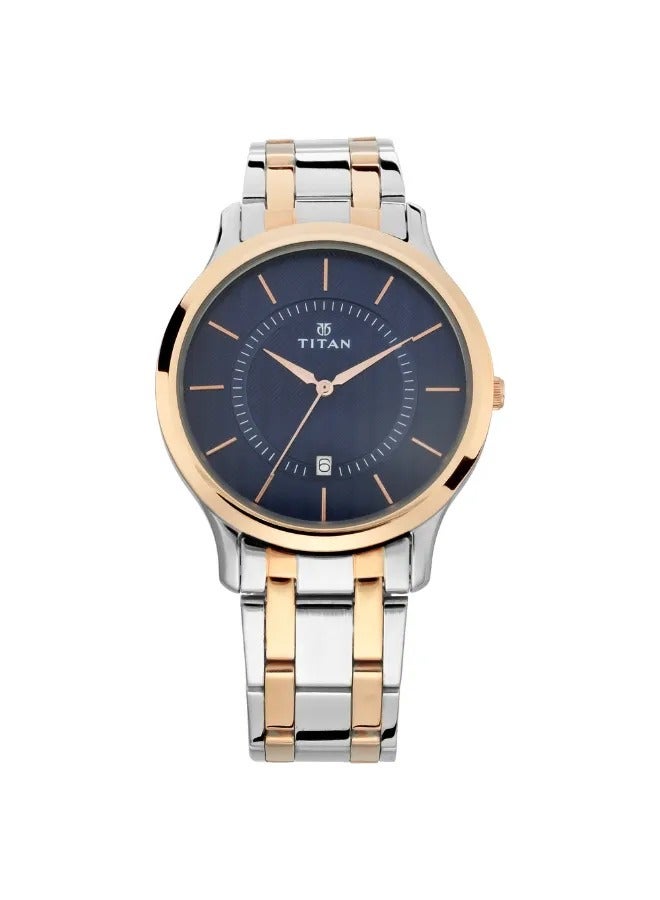 TITAN Men's Analog Round Shape Stainless Steel Wrist Watch - 1825KM01 - 47.3 Mm - Image 1