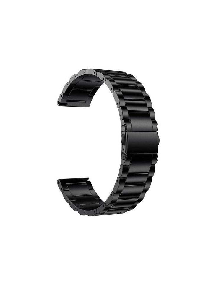 Quick Release Stainless Steel Metal Replacement Straps 20mm Compatible With Amazfit 3/ GTS 4/4 Mini/Bip 3/Pro/GTS 2 Mini/GTS 2e/Bip U/U Smartwatch Black - Image 3